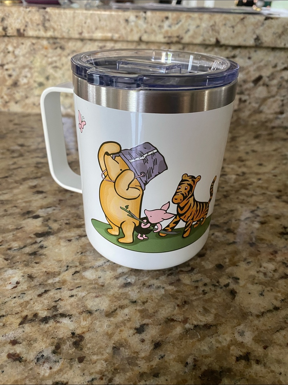 Disney Winnie the Pooh Travel Mug Tumbler Inspirational Quote Piglet Tigger